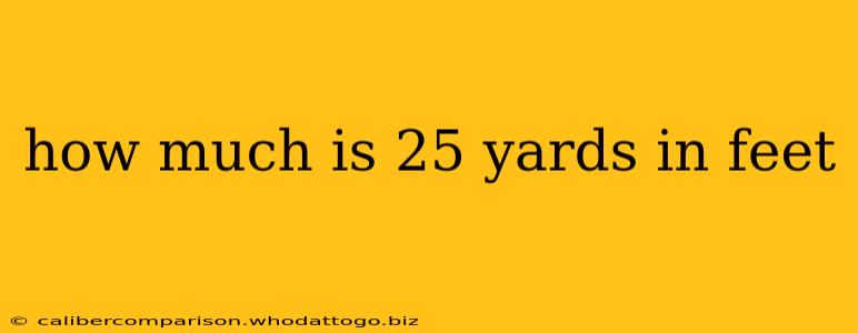 how much is 25 yards in feet