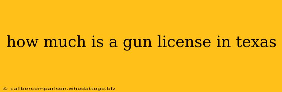 how much is a gun license in texas