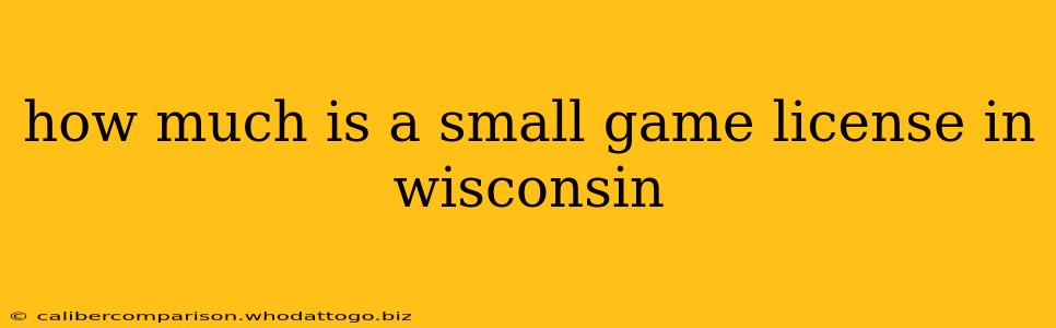 how much is a small game license in wisconsin