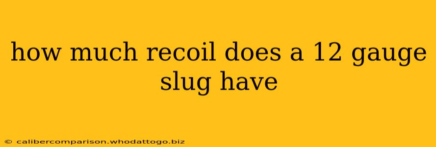 how much recoil does a 12 gauge slug have