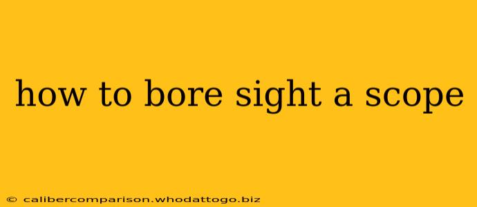 how to bore sight a scope