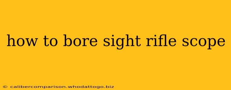 how to bore sight rifle scope