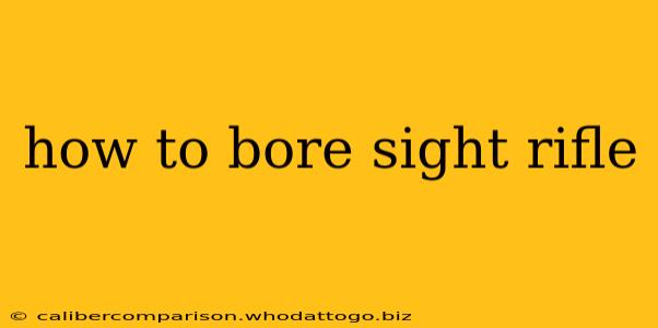 how to bore sight rifle