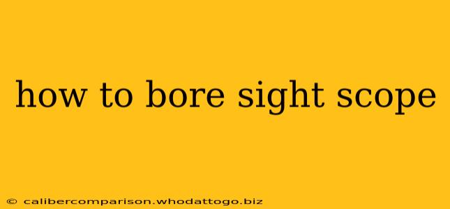 how to bore sight scope