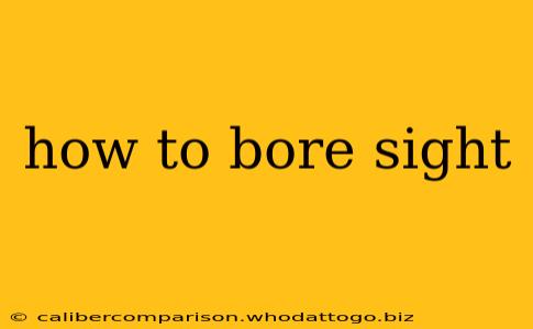 how to bore sight