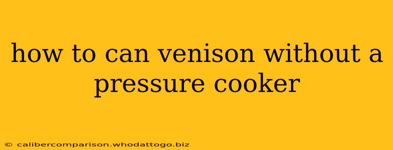 how to can venison without a pressure cooker