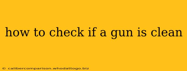 how to check if a gun is clean