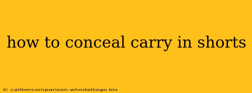 how to conceal carry in shorts