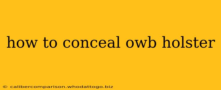 how to conceal owb holster