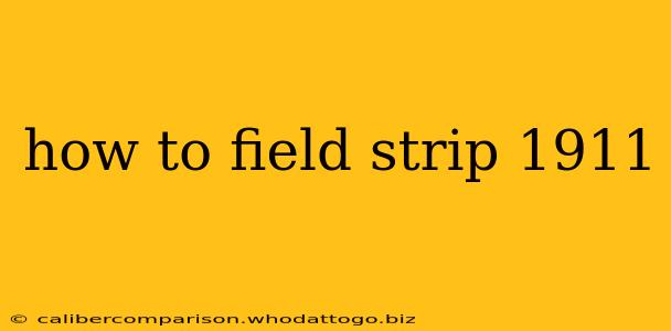 how to field strip 1911