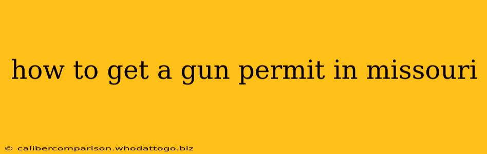 how to get a gun permit in missouri