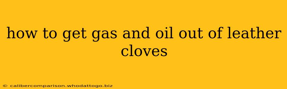 how to get gas and oil out of leather cloves