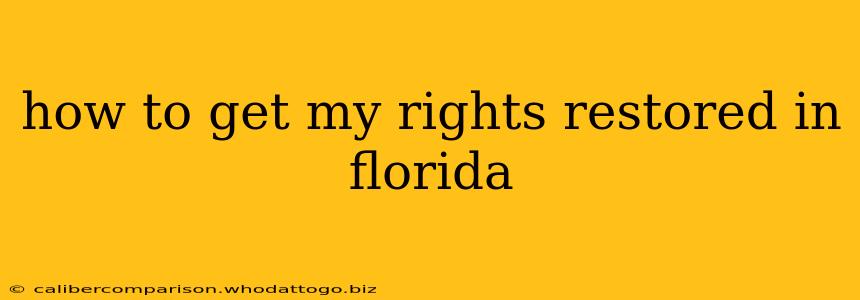 how to get my rights restored in florida