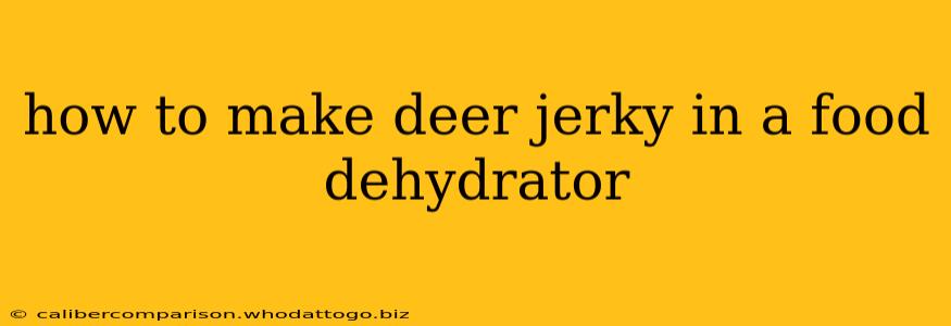 how to make deer jerky in a food dehydrator