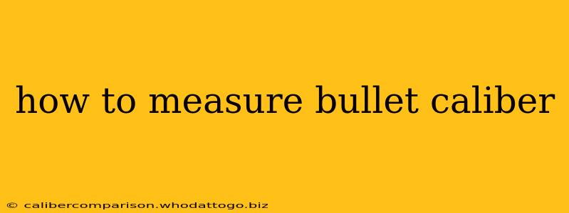 how to measure bullet caliber