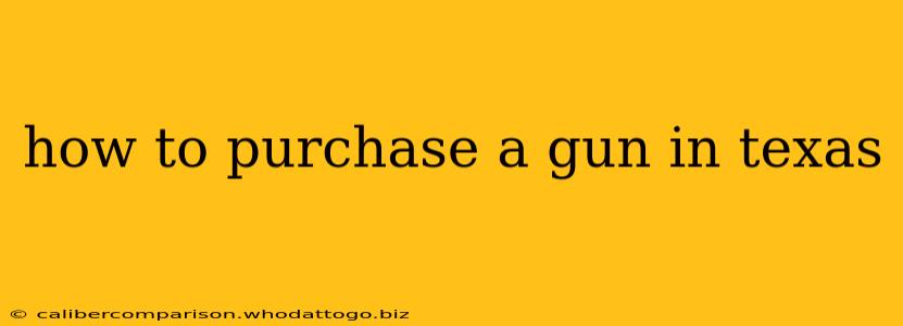 how to purchase a gun in texas