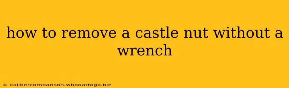 how to remove a castle nut without a wrench