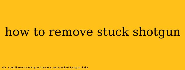 how to remove stuck shotgun