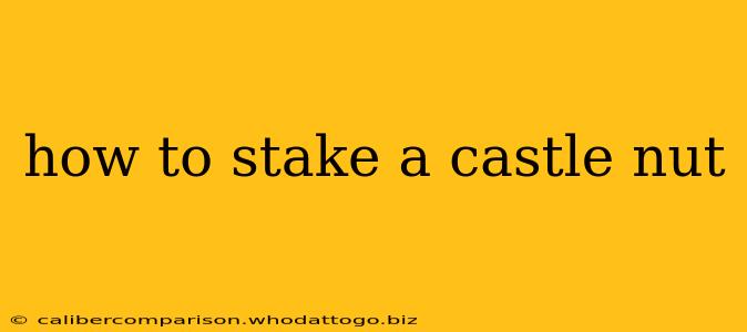 how to stake a castle nut