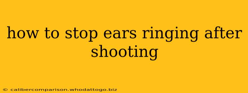 how to stop ears ringing after shooting