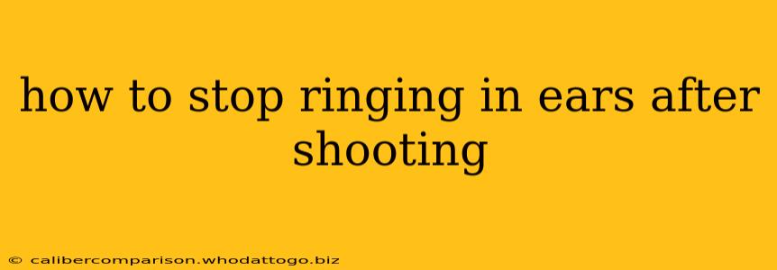 how to stop ringing in ears after shooting