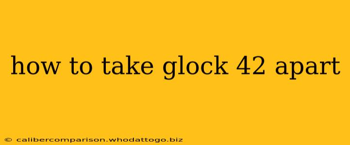 how to take glock 42 apart