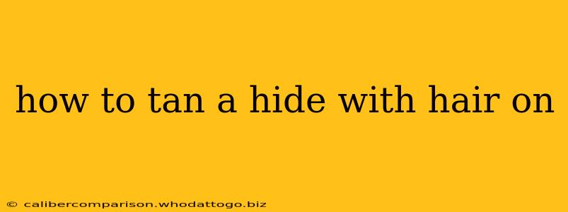 how to tan a hide with hair on