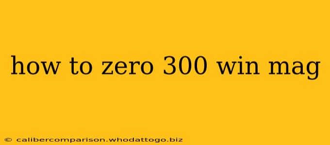 how to zero 300 win mag