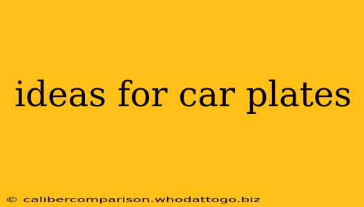 ideas for car plates