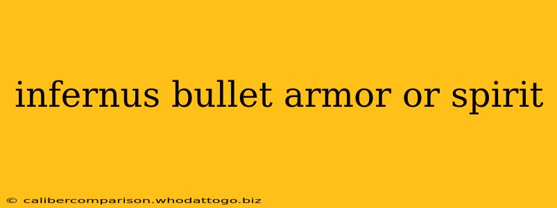 infernus bullet armor or spirit