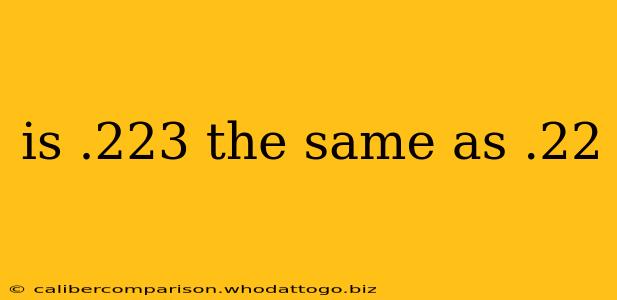 is .223 the same as .22