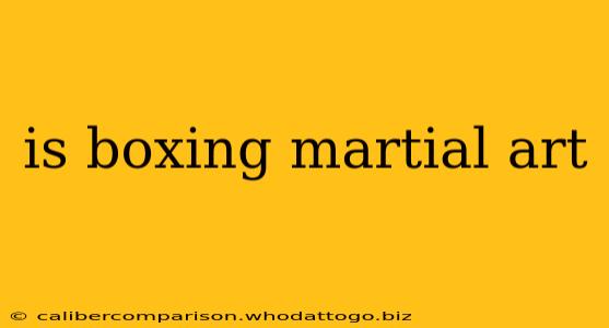 is boxing martial art