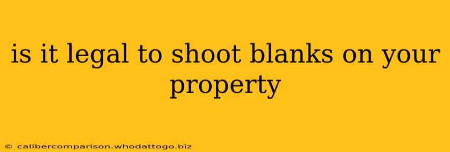 is it legal to shoot blanks on your property