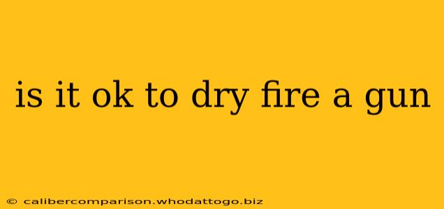 is it ok to dry fire a gun