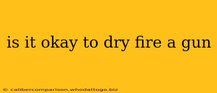 is it okay to dry fire a gun