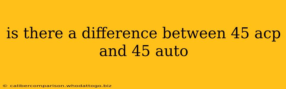 is there a difference between 45 acp and 45 auto