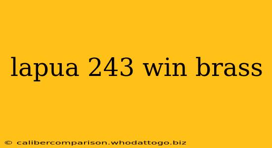 lapua 243 win brass