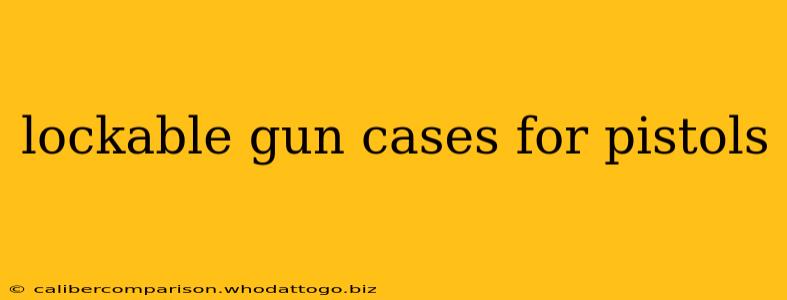 lockable gun cases for pistols