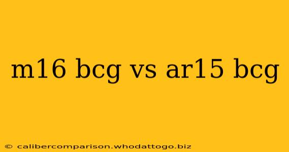 m16 bcg vs ar15 bcg