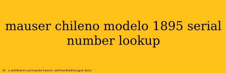 mauser chileno modelo 1895 serial number lookup