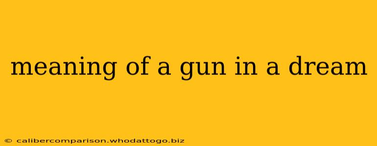 meaning of a gun in a dream