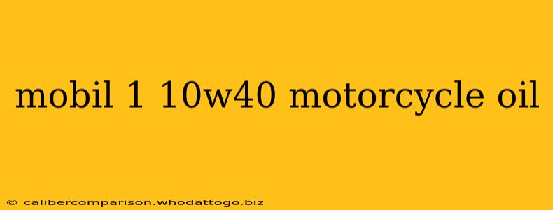 mobil 1 10w40 motorcycle oil