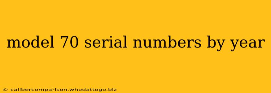 model 70 serial numbers by year