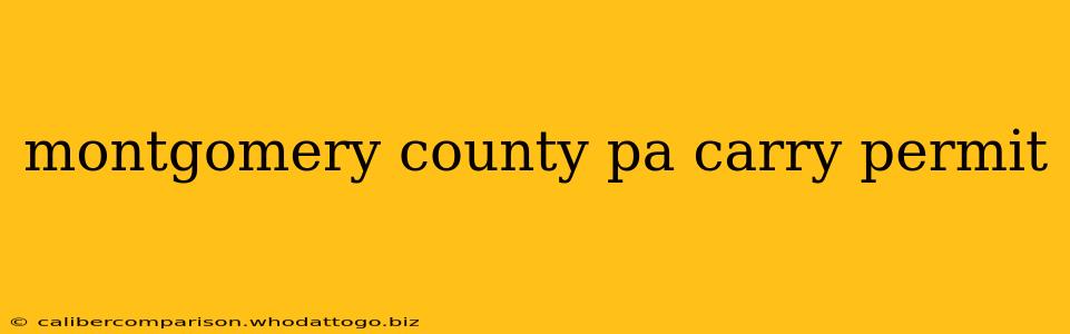 montgomery county pa carry permit