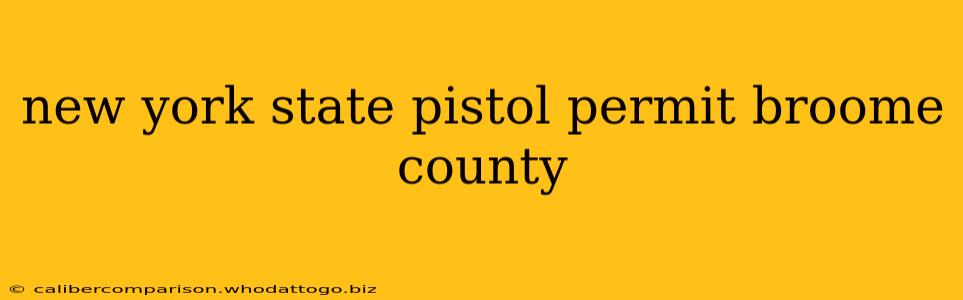 new york state pistol permit broome county