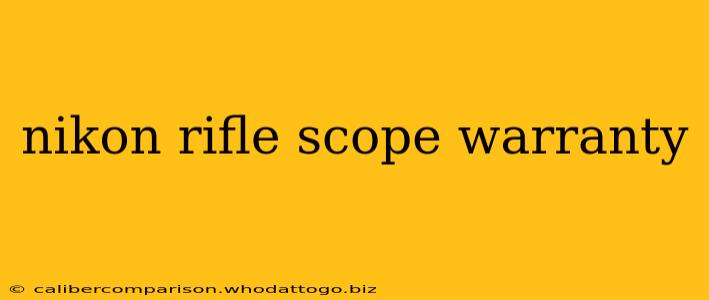 nikon rifle scope warranty