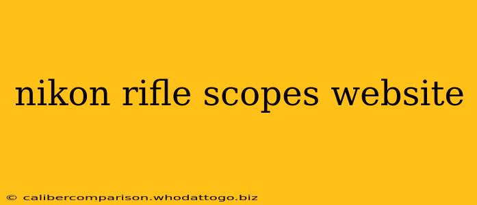 nikon rifle scopes website