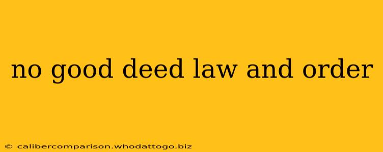 no good deed law and order