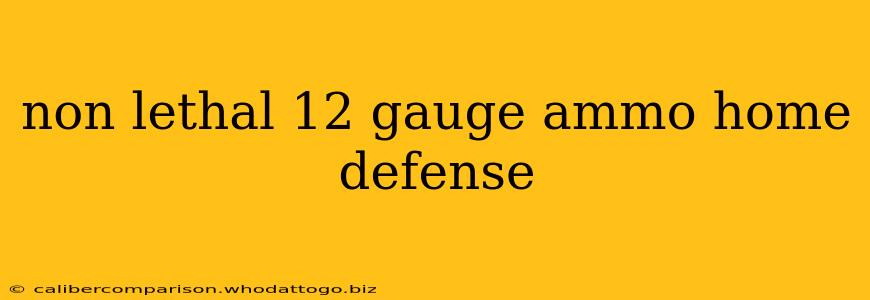 non lethal 12 gauge ammo home defense