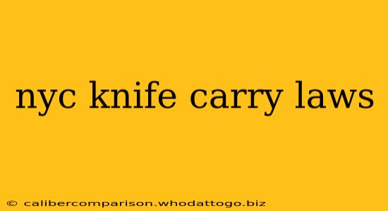 nyc knife carry laws